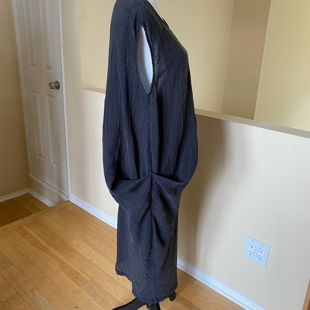 Chic Asymmetrical Black Dress - Picture 2 of 4